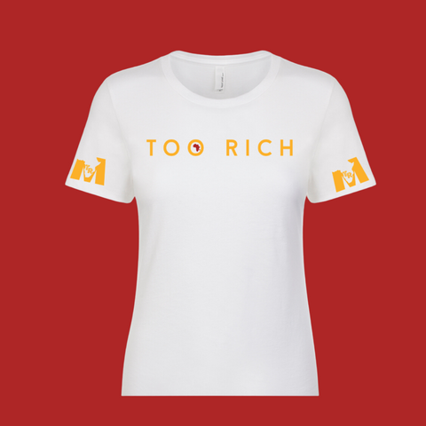 Too Rich Women's Tee - White/Gold