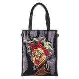 Melanin Queen Reversible Sequin Tote Bag - (Blk/Red)