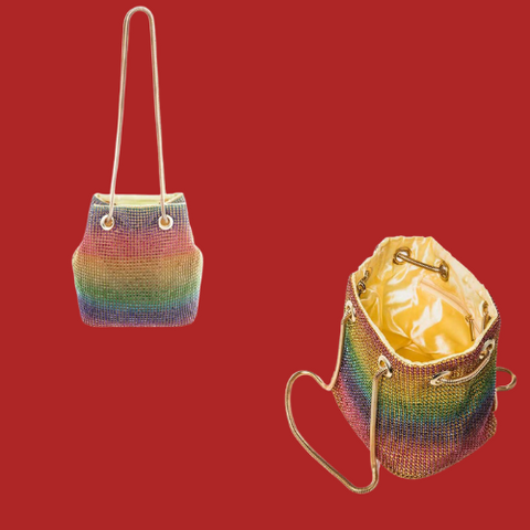 Rhinestone Rainbow Color Mini Bag